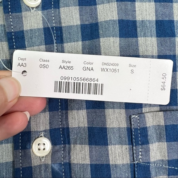 J. Crew Men’s Shirtings Classic Stretch Plaid Long Sleeve Button Down Shirt Sz S - Picture 7 of 11